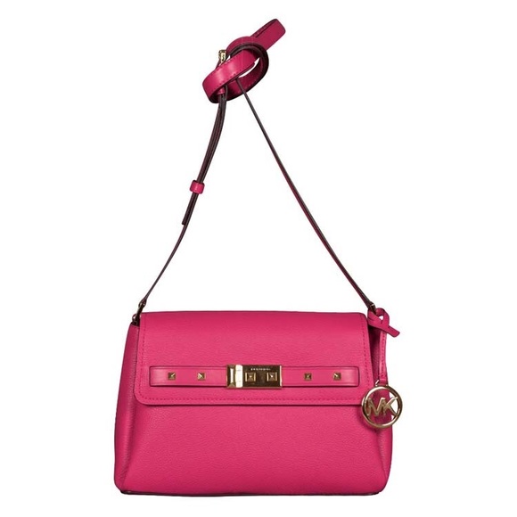 Michael Kors NWT Addison Messenger Bag Pink - Picture 5 of 16